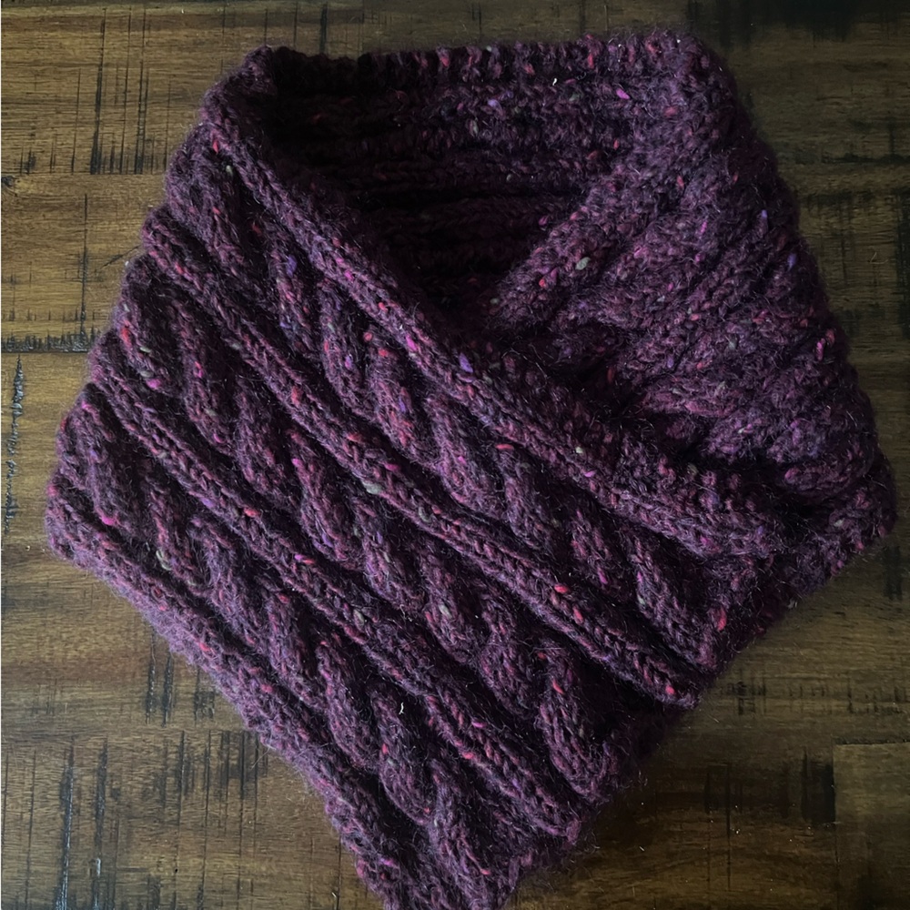 Homemade wool and mohair scarf